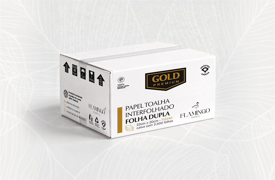 Gold Premium F. Dupla Laminada - 22cm x 20cm - 2.400 folhas